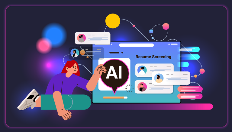 illustration med manniska och ai
