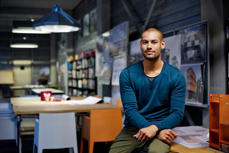 arkitekt i kontorsmiljo