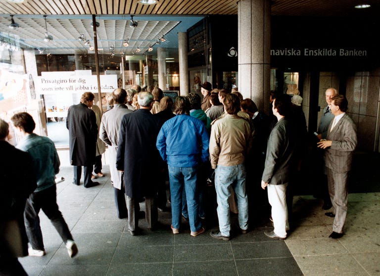 manniskor i ko utnafor bank